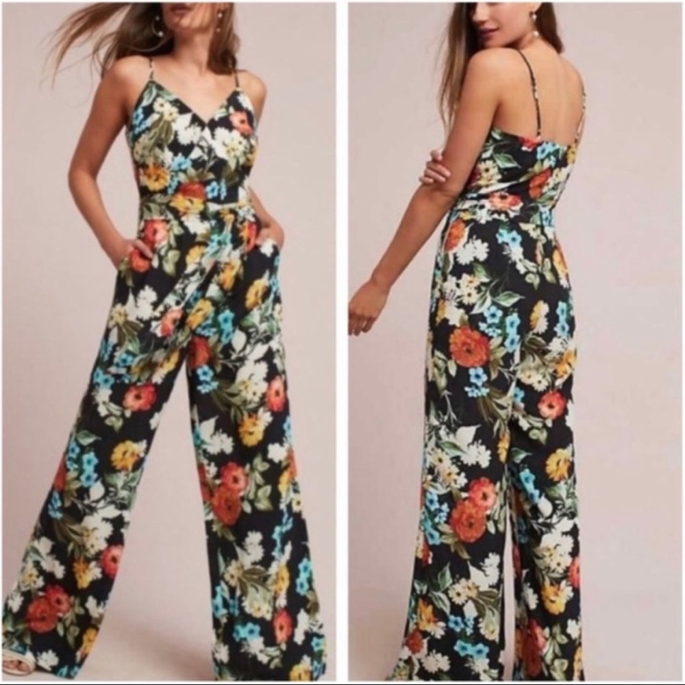 Anthropologie Yumi Kim roe floral jumpsuit
